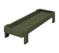 vidaXL Olive Green Chicken Feeding Chicken Feeding Channel 80 x 28 x 13.5 cm, Garden and Patio, Rectangular Design, Robust Features, for Outdoor Use, Built for Every Season