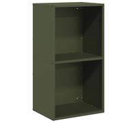 vidaXL Olive Green Firewood Rack - Cold-Rolled Steel Indoor/Outdoor Log Holder 40x30x75 cm Keeps Firewood Dry & Neat