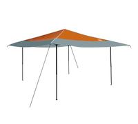 vidaXL Orange Oxford Fabric Party Tent 400 x 227/236/245 cm Pop Up for Outdoor Events, Includes Pre-Installed Roof Frame, Bungee Cords, Pegs and Carry Bag