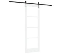 vidaXL Orkdal Sliding Door with Fitting Set White 73.5 x 211 cm