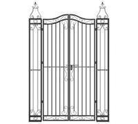 vidaXL Ornamental Garden Gate Wrought Iron Outdoor Entry Door Arch Climbing