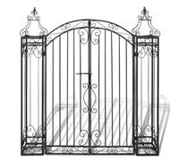 Vidaxl Ornamental Garden Gate Wrought Iron 122X20.5X134 Cm Garden Gates