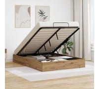 vidaXL Ottoman Bed Frame Artisan Oak 120 x 200 cm Engineered Wood