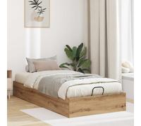 vidaXL Ottoman Bed Frame Artisan Oak 90 x 200 cm Engineered Wood