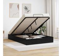 vidaXL Ottoman Bed Frame Black Oak 193 x 140 x 25 cm Chipboard