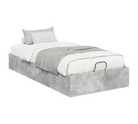 vidaXL Concrete Ottoman Bed Frame 193 x 120 x 25 cm Bedroom Rectangular Modern Design with Neutral Colours, Minimalist Furniture and Light Beige for a Peaceful Atmosphere