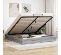 vidaXL Ottoman Bed Frame Grey Sonoma 203 x 160 x 25 cm Chipboard