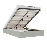 vidaXL Ottoman Bed Frame No Mattress Home Bed Base Light Grey Double Velvet