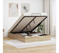 Ottoman Bed Frame Sonoma Oak 140x200cm Chipboard Gas Lift Storage Contemporary