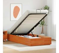 vidaXL Ottoman Bed Frame Wax Brown 100 x 200 cm Solid Pine Wood