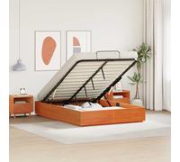 vidaXL Ottoman Bed Frame Wax Brown 120 x 190 cm Solid Pine Wood