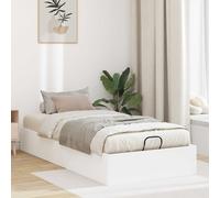 vidaXL Ottoman Bed Frame White 80.5 x 200 cm Engineered Wood