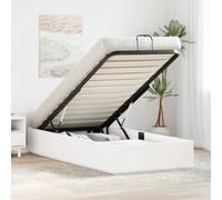 vidaXL Ottoman Bed Frame White 90 x 200 cm Solid Pine Wood