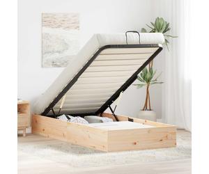 vidaXL Ottoman Bed Frame with Storage 2 pcs Natural 70 x 190 cm