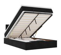 vidaXL Ottoman Bed with Mattress Home Bed Base & LEDs Black 120x200cm Velvet