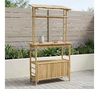 vidaXL Outdoor Bar Table Natural 110 x 50 x 210 cm Bamboo