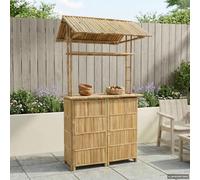 vidaXL Outdoor Bar Table Natural 115 x 95 x 214 cm Bamboo