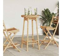 vidaXL Outdoor Bar Table Round 55x100 cm Bamboo bar outside table