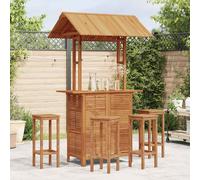 vidaXL Outdoor Bar Table with Rooftop 113x106x217 cm Solid Acacia Wood