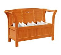 vidaXL Outdoor Bench Brown 119 x 44 x 76 cm Solid Pine Wood, Garden and Terrace, Rectangular Modern Outdoor Bench, Durable Patio Furniture, Open Air Seating for Gardens, Balcony, Porch