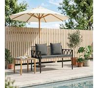 VidaXL Outdoor Benches 2 -Seater 116 X 56 X 75 Cm Poly Rattan