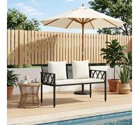 VidaXL Outdoor Benches 2 -Seater 116 X 56 X 75 Cm Poly Rattan