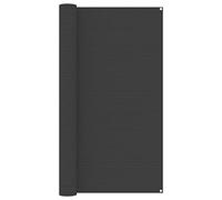 vidaXL Outdoor Camping Rug | 200x200 cm | Anthracite Water-Permeable HDPE Tent Carpet | Patio, Caravan Awning Rug with Corner Eyelets