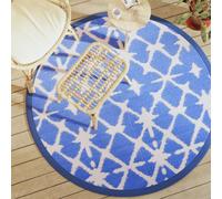 (blue and white, 160 cm) vidaXL Outdoor Carpet Garden Rug Carpet Patio Mat Area Rug Balcony Blanket PP