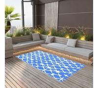 vidaXL Outdoor Carpet ARAKIL Blue and White 190x290 cm PP