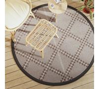 vidaXL Outdoor Carpet ARAKIL Brown Ø160 cm PP