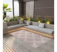 vidaXL Outdoor Carpet ARAKIL Brown 190x290 cm PP Balcony Rug Outdoor Blanket