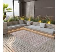 vidaXL Outdoor Carpet ARAKIL Brown 190x290 cm PP Balcony Rug Outdoor Blanket