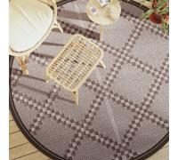 vidaXL Outdoor Carpet ARAKIL Brown Ø200 cm PP