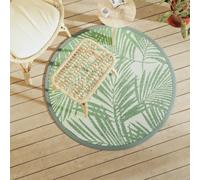 vidaXL Outdoor Carpet ARAKIL Green Ø120 cm PP