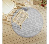 vidaXL Outdoor Carpet ARAKIL Grey Ø120 cm PP