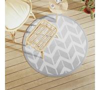 vidaXL Outdoor Rug ARAKIL - Grey Ø120 cm PP
