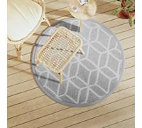 vidaXL Outdoor Carpet ARAKIL Grey Ø120 cm PP