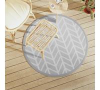 vidaXL Outdoor Carpet ARAKIL Grey Ø120 cm PP