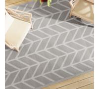Outdoor Carpet ARAKIL Grey 190x290 cm PP Balcony Rug Blanket vidaXL