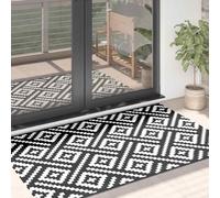 vidaXL Outdoor Carpet ARAKIL White and Black 120x180 cm PP