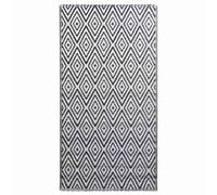 vidaXL Outdoor Carpet ARAKIL White and Black 120x180 cm PP, Balcony Carpet, Outd