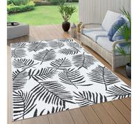 vidaXL Outdoor Carpet White and Black 120x180 cm PP 01 UK HOT