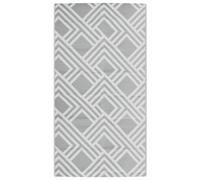 vidaXL Outdoor Carpet Garden Rug - Grey Polypropylene, Reversible Design, UV-Resistant, Easy to Clean, 80x150 cm Patio Mat for Balcony, Terrace, Deck, Indoor/Outdoor Use