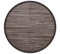 vidaXL Outdoor Carpet Garden Rug - Reversible, UV-Resistant Polypropylene Patio Mat, Easy to Clean, Brown, 200 cm Diameter, Portable