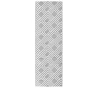 vidaXL Outdoor Carpet Garden Rug - UV-Resistant & Reversible Patio Mat - Grey PP, Easy to Clean, Foldable for Balcony, Terrace - 80x250cm