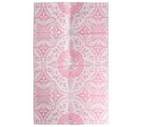 vidaXL Outdoor Carpet - Pink 190x290 cm Polypropylene Rug for Balcony, Terrace, Patio - Double Layer Jacquard Design Weather-Resistant Mat