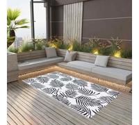 vidaXL Outdoor Carpet White and Black 120x180 cm PP 01 UK HOT