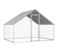 Outdoor Chicken Cage 2.75x2x2 m Galvanised Steel
