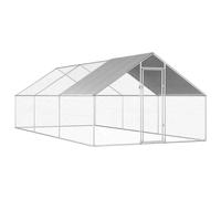 vidaXL Outdoor Chicken Cage 2.75x6x1.92 m Galvanised Steel, Silver