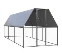 Vidaxl Outdoor Chicken Cage 2X6X2 M Galvanised Steel